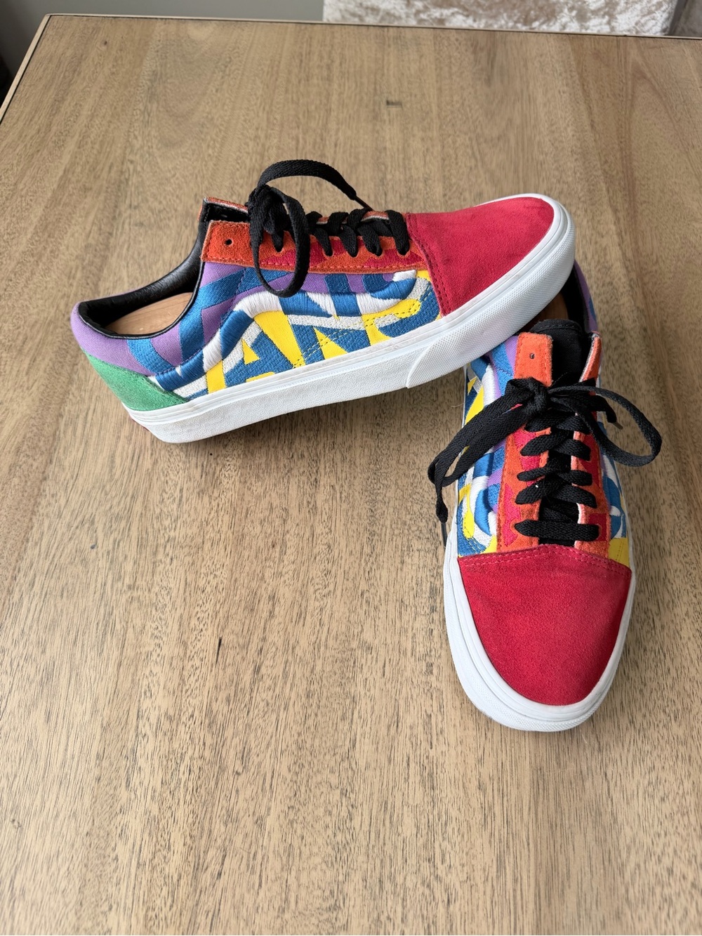 Vans Old Skool 'Statement’ Low Top Sneakers - Red, Blue, Yellow Mens 7.5 Women 9